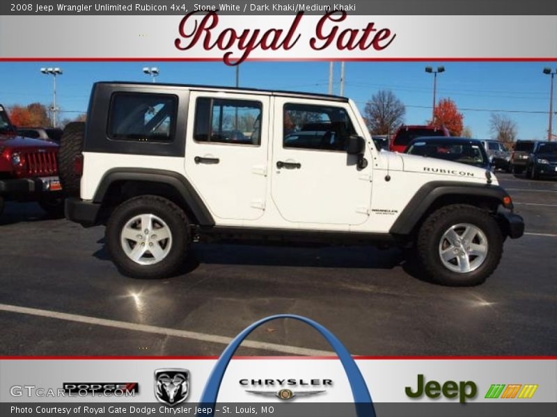 Stone White / Dark Khaki/Medium Khaki 2008 Jeep Wrangler Unlimited Rubicon 4x4