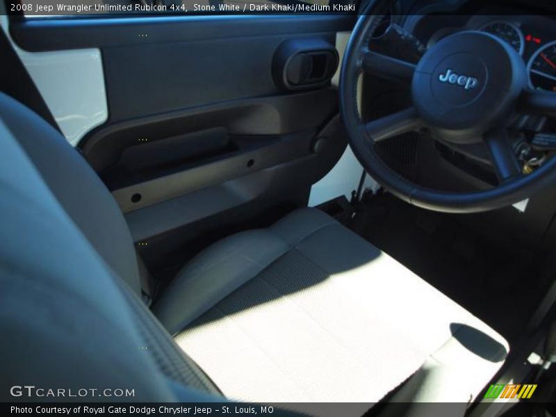 Stone White / Dark Khaki/Medium Khaki 2008 Jeep Wrangler Unlimited Rubicon 4x4