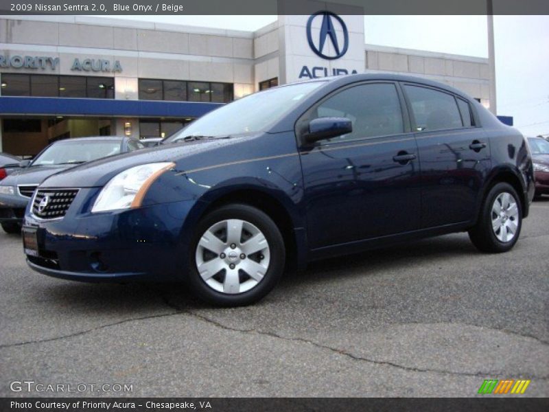 Blue Onyx / Beige 2009 Nissan Sentra 2.0
