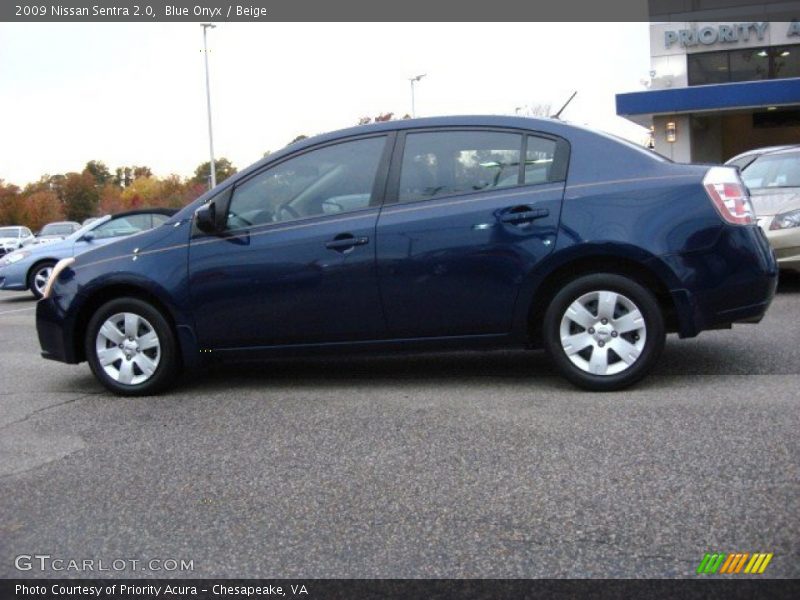 Blue Onyx / Beige 2009 Nissan Sentra 2.0