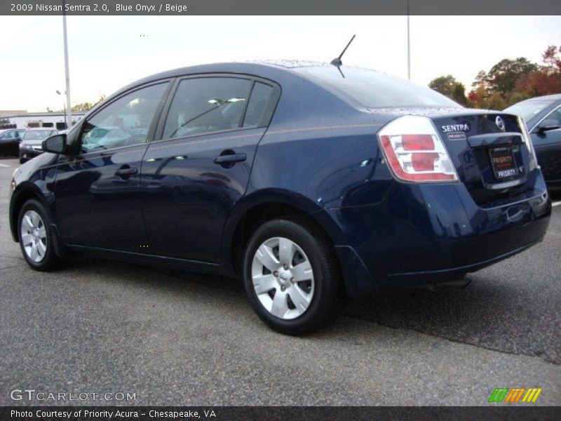 Blue Onyx / Beige 2009 Nissan Sentra 2.0