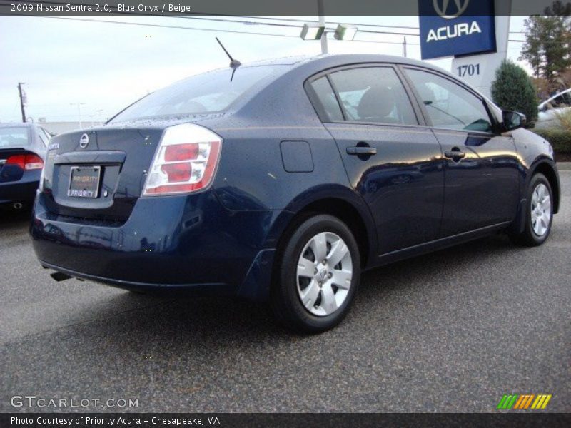 Blue Onyx / Beige 2009 Nissan Sentra 2.0
