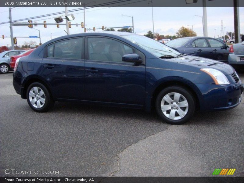 Blue Onyx / Beige 2009 Nissan Sentra 2.0