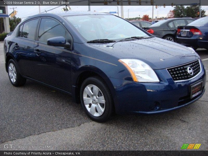 Blue Onyx / Beige 2009 Nissan Sentra 2.0