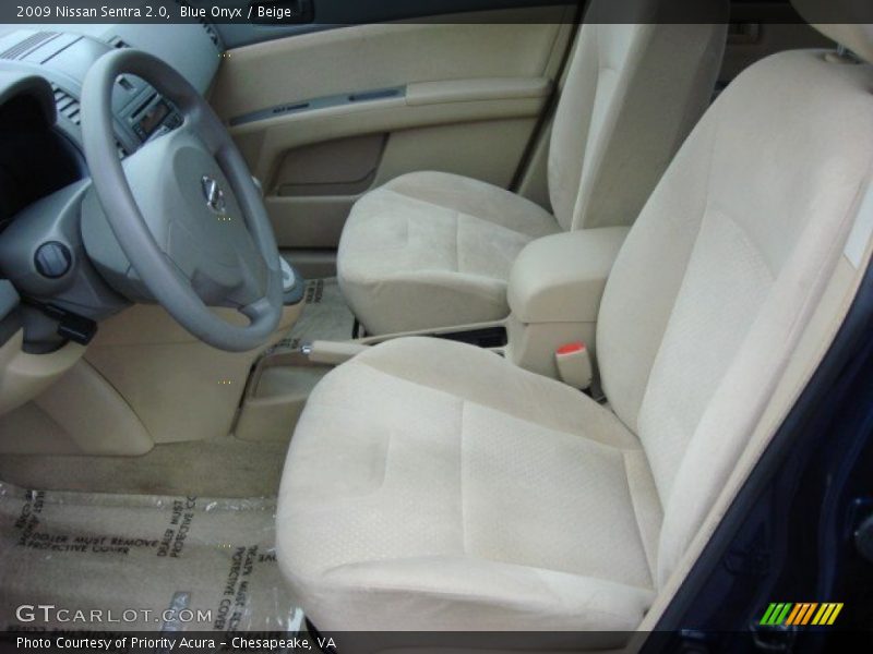Blue Onyx / Beige 2009 Nissan Sentra 2.0