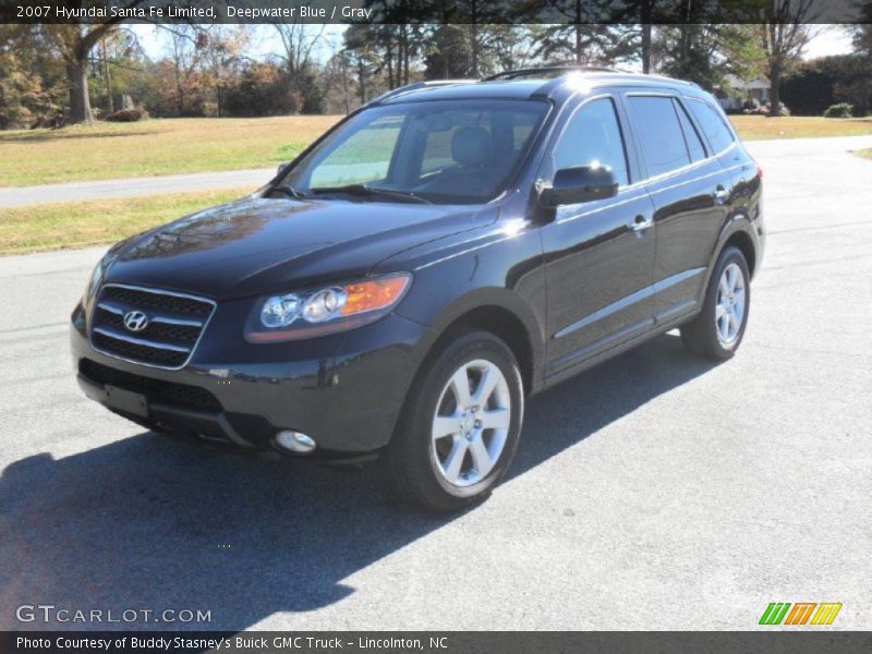 Deepwater Blue / Gray 2007 Hyundai Santa Fe Limited