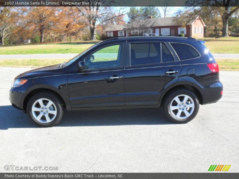 Deepwater Blue / Gray 2007 Hyundai Santa Fe Limited