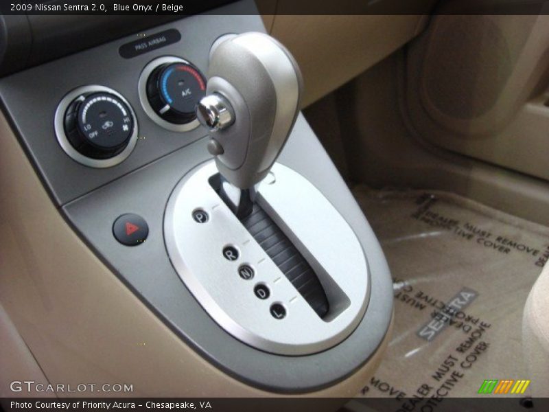 Blue Onyx / Beige 2009 Nissan Sentra 2.0