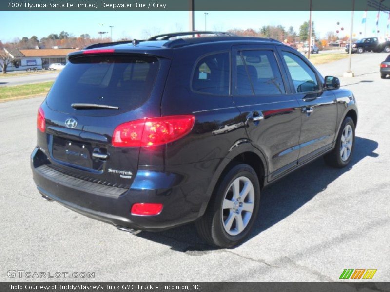 Deepwater Blue / Gray 2007 Hyundai Santa Fe Limited