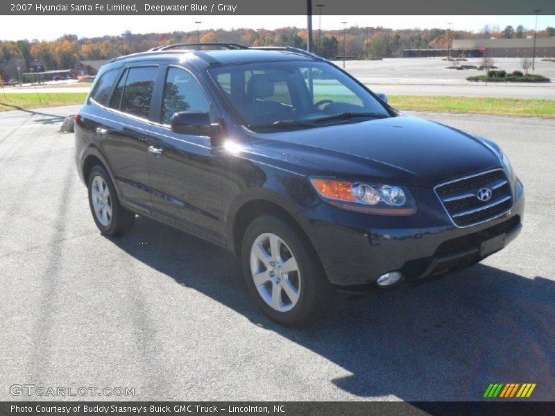 Deepwater Blue / Gray 2007 Hyundai Santa Fe Limited