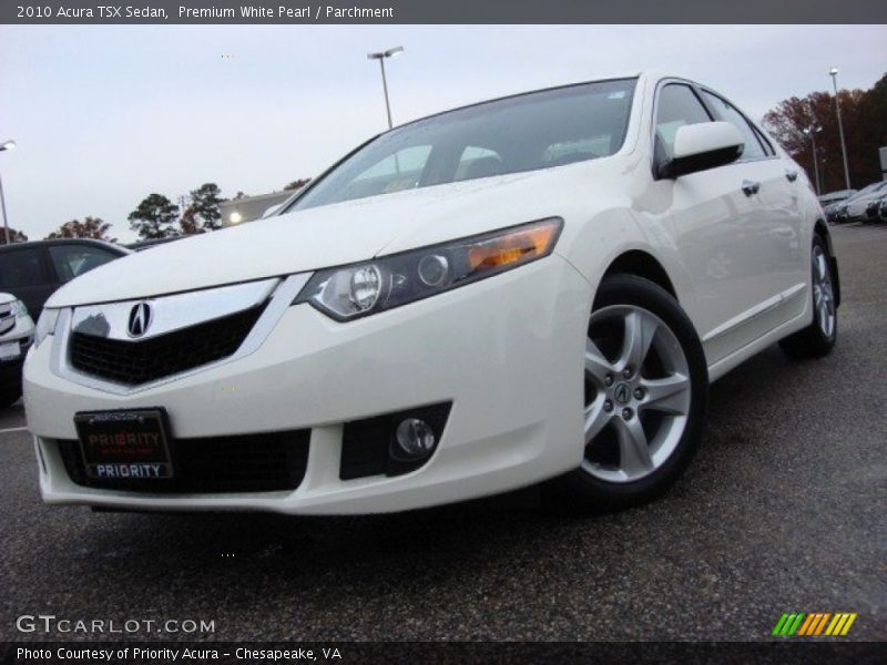 Premium White Pearl / Parchment 2010 Acura TSX Sedan