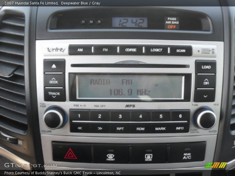 Deepwater Blue / Gray 2007 Hyundai Santa Fe Limited