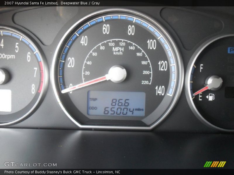 Deepwater Blue / Gray 2007 Hyundai Santa Fe Limited