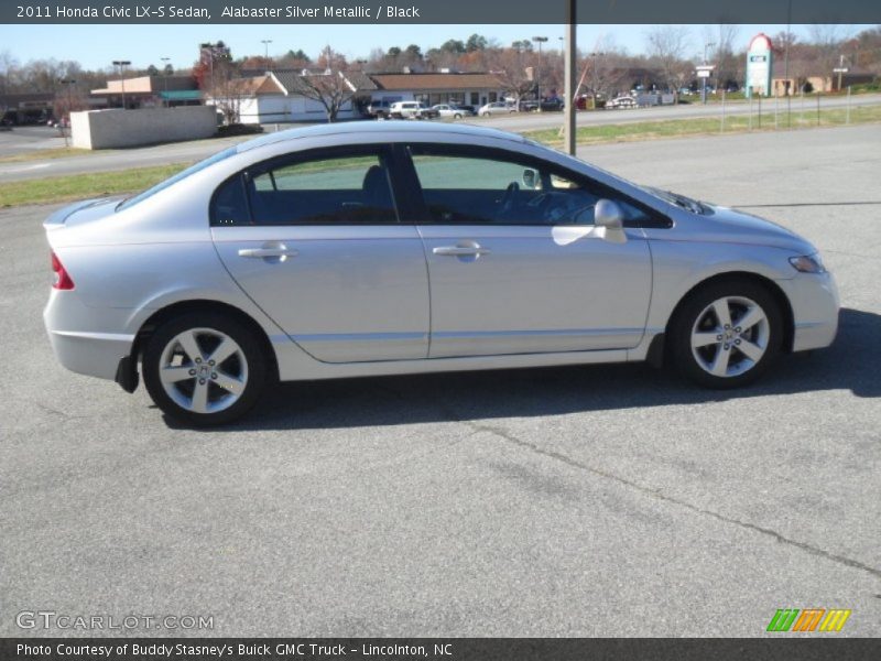 Alabaster Silver Metallic / Black 2011 Honda Civic LX-S Sedan