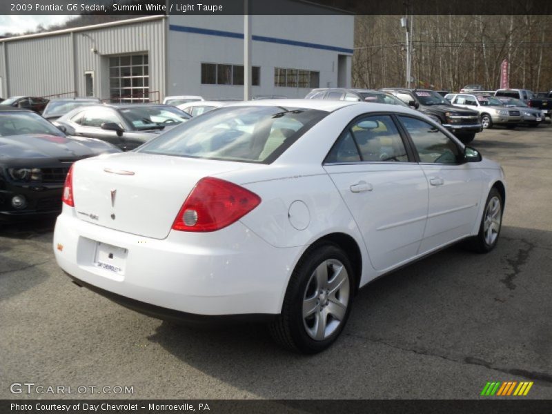 Summit White / Light Taupe 2009 Pontiac G6 Sedan
