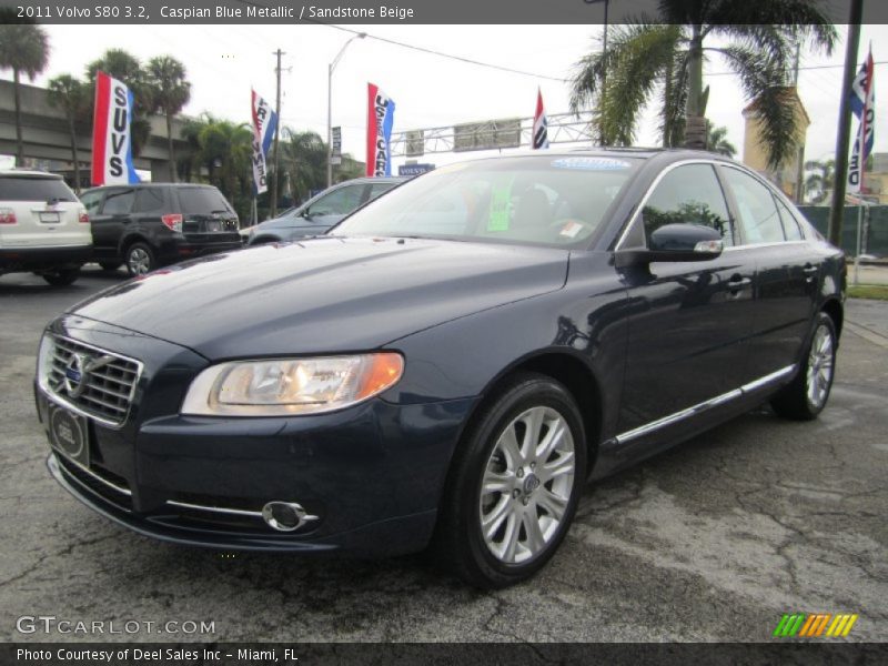 Caspian Blue Metallic / Sandstone Beige 2011 Volvo S80 3.2