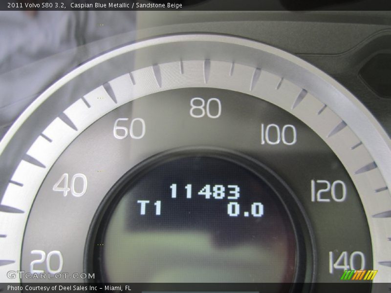 Caspian Blue Metallic / Sandstone Beige 2011 Volvo S80 3.2