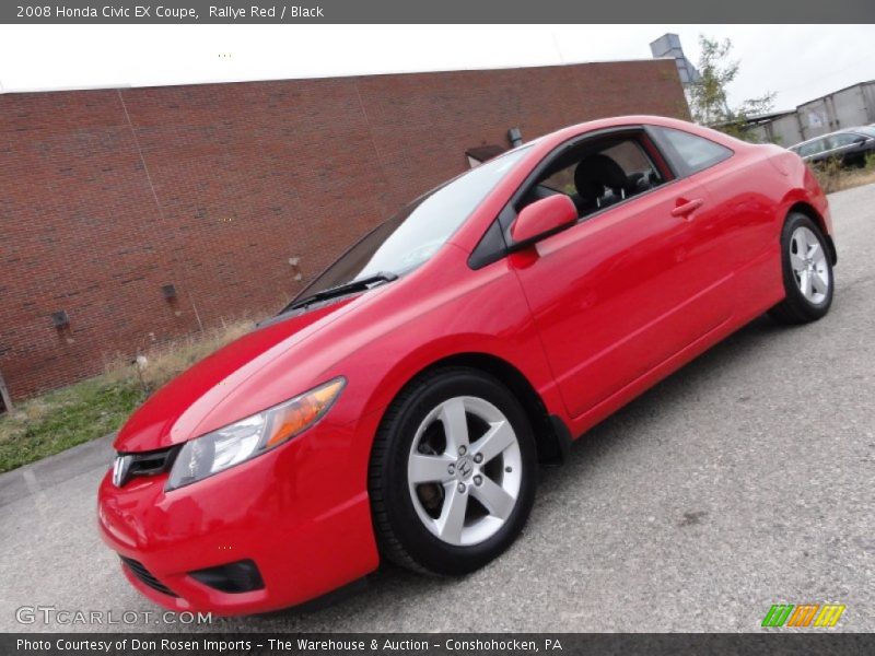 Rallye Red / Black 2008 Honda Civic EX Coupe