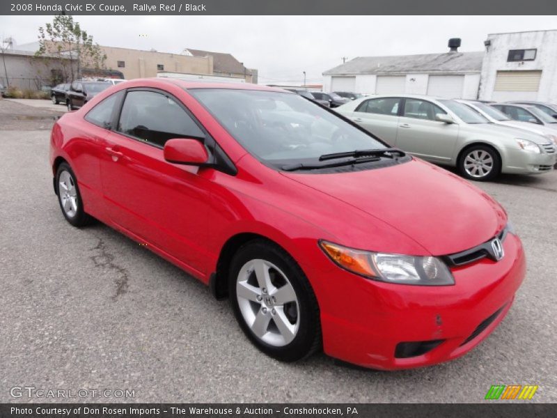 Rallye Red / Black 2008 Honda Civic EX Coupe