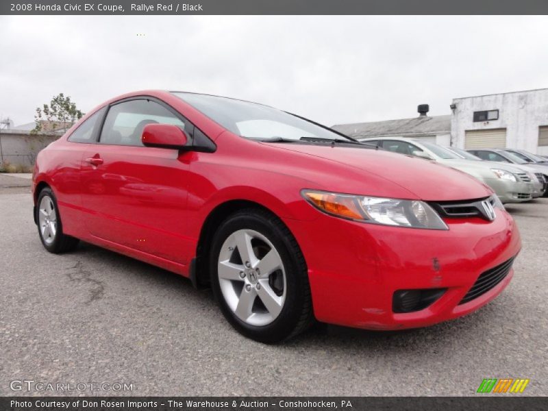 Rallye Red / Black 2008 Honda Civic EX Coupe
