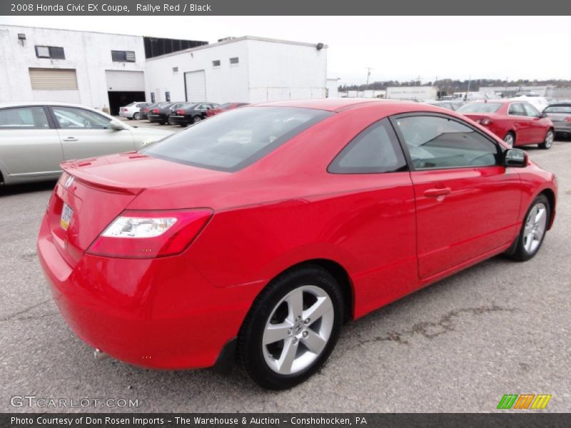 Rallye Red / Black 2008 Honda Civic EX Coupe