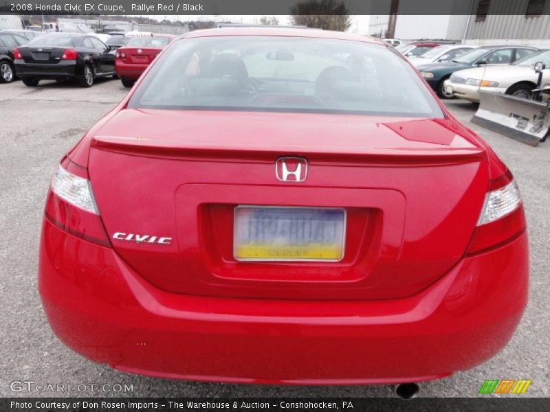 Rallye Red / Black 2008 Honda Civic EX Coupe
