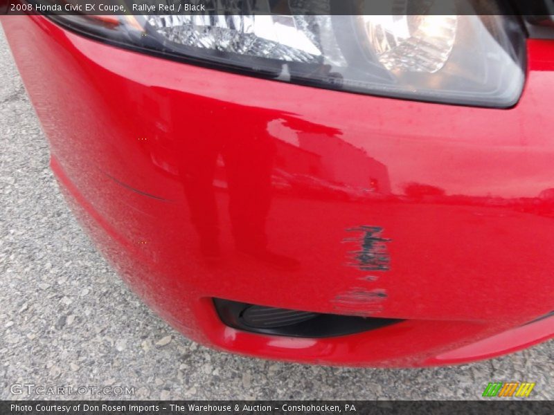 Rallye Red / Black 2008 Honda Civic EX Coupe
