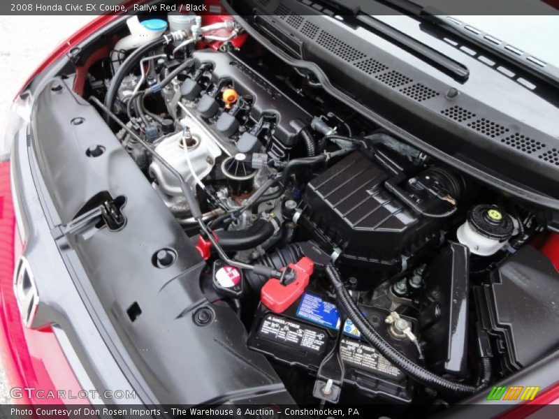 Rallye Red / Black 2008 Honda Civic EX Coupe