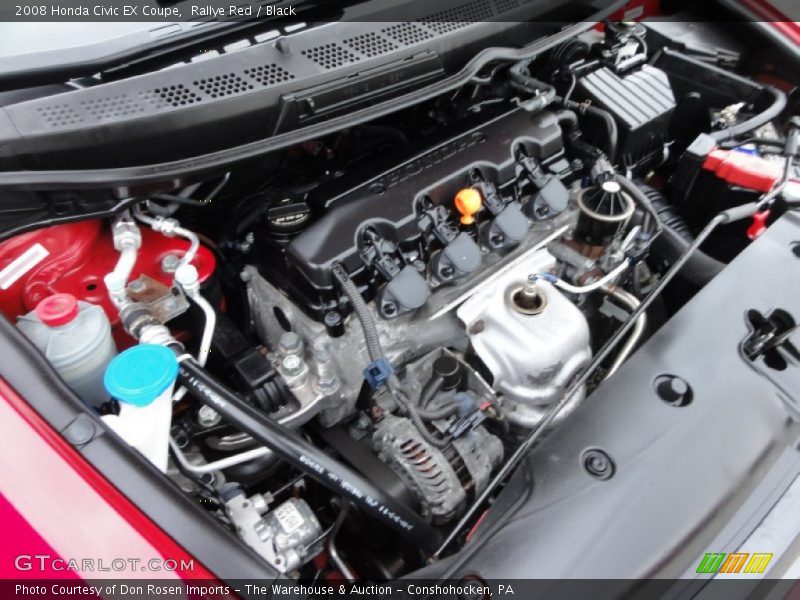 Rallye Red / Black 2008 Honda Civic EX Coupe