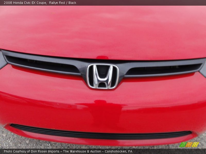 Rallye Red / Black 2008 Honda Civic EX Coupe