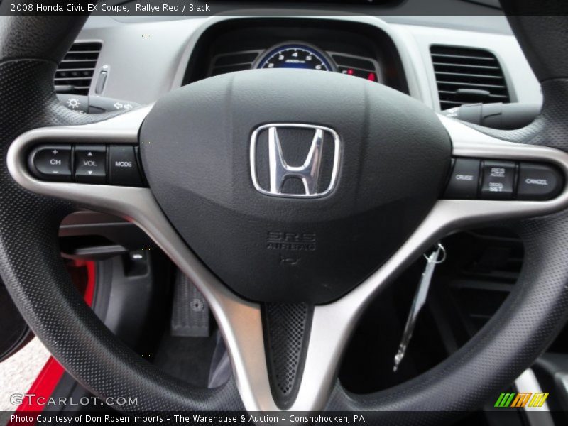 Rallye Red / Black 2008 Honda Civic EX Coupe
