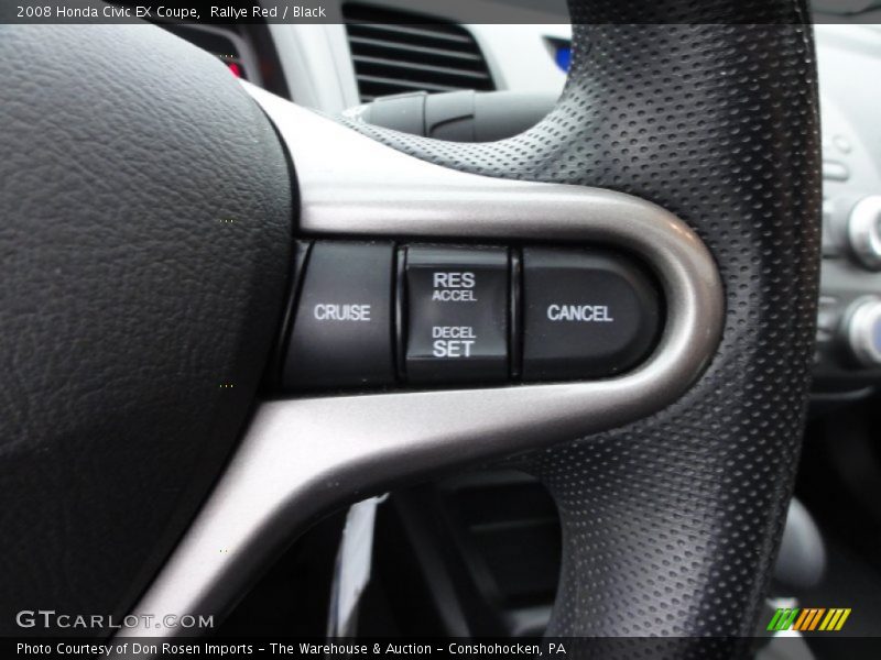 Rallye Red / Black 2008 Honda Civic EX Coupe