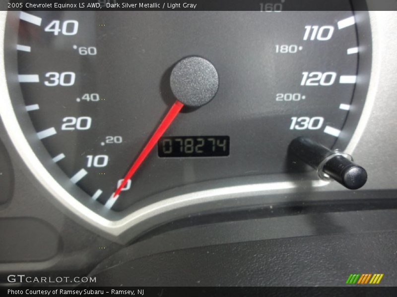 Dark Silver Metallic / Light Gray 2005 Chevrolet Equinox LS AWD