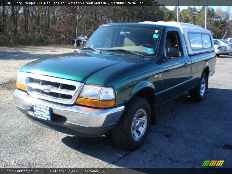 Amazon Green Metallic / Medium Prairie Tan 2000 Ford Ranger XLT Regular Cab