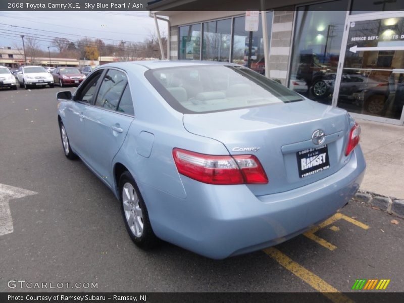 Sky Blue Pearl / Ash 2008 Toyota Camry XLE