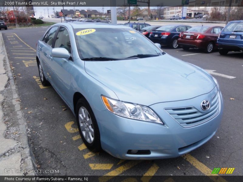 Sky Blue Pearl / Ash 2008 Toyota Camry XLE