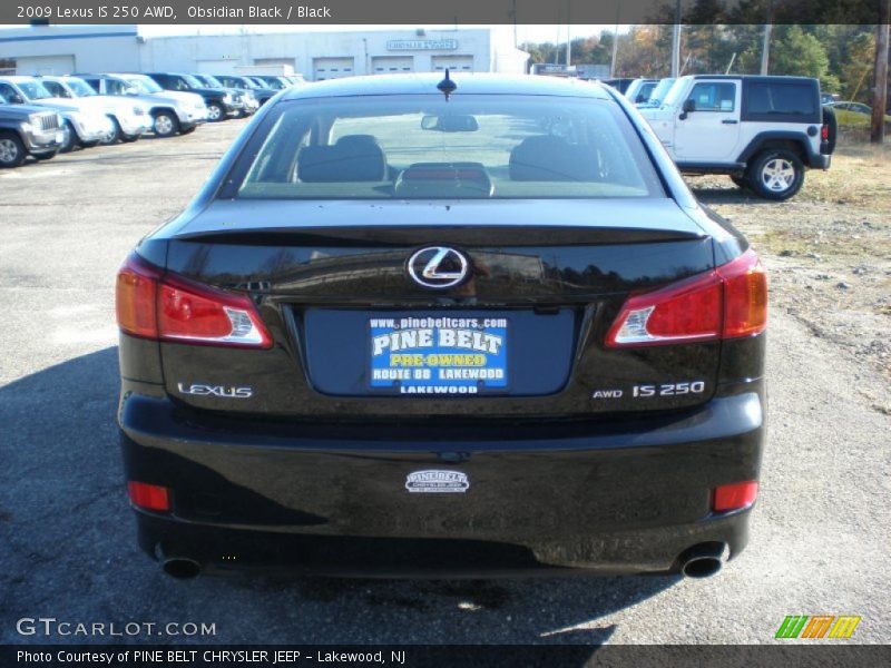 Obsidian Black / Black 2009 Lexus IS 250 AWD