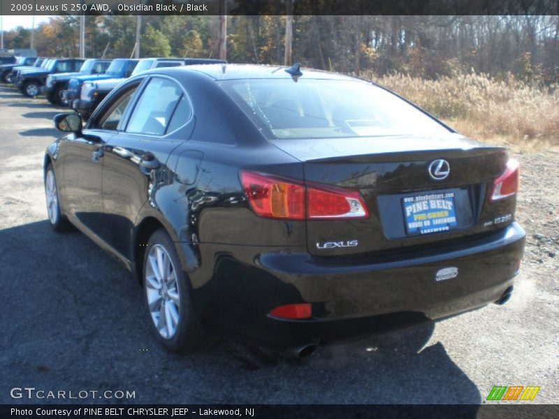 Obsidian Black / Black 2009 Lexus IS 250 AWD