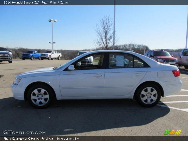 Pearl White / Camel 2010 Hyundai Sonata GLS