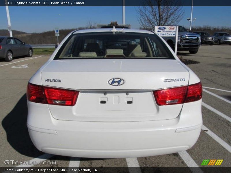 Pearl White / Camel 2010 Hyundai Sonata GLS