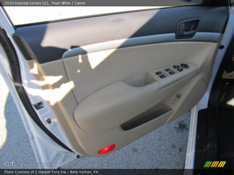 Pearl White / Camel 2010 Hyundai Sonata GLS