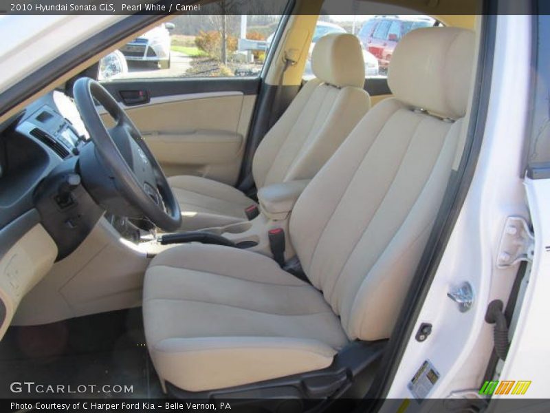 Pearl White / Camel 2010 Hyundai Sonata GLS
