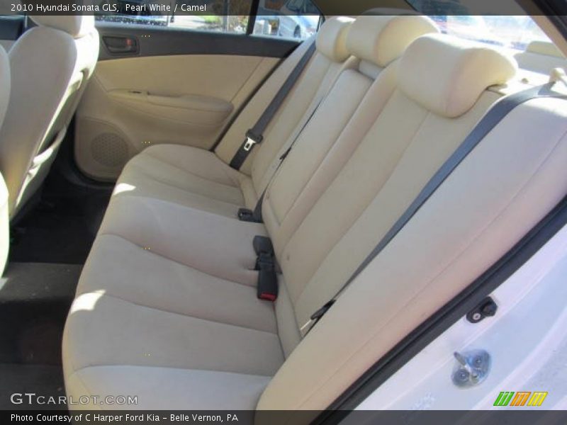 Pearl White / Camel 2010 Hyundai Sonata GLS