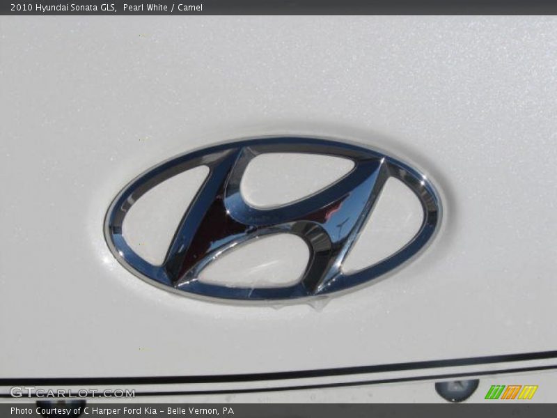 Pearl White / Camel 2010 Hyundai Sonata GLS