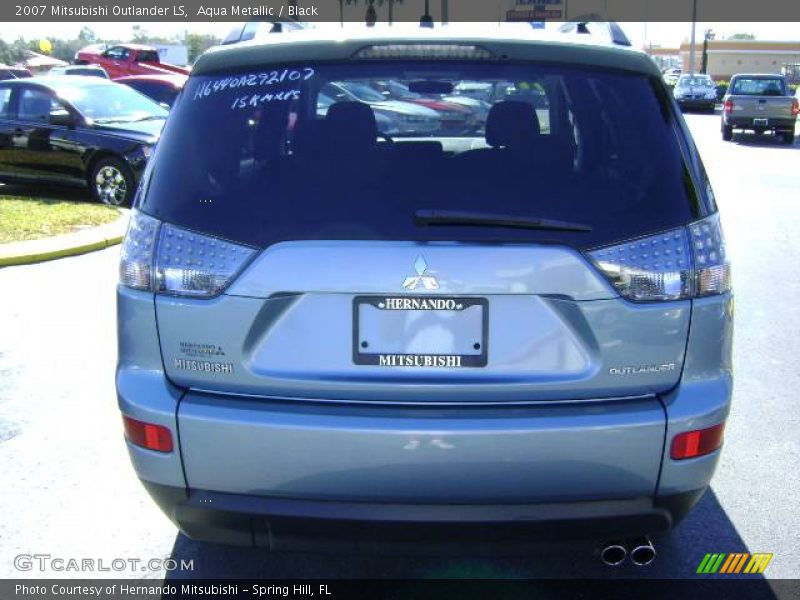 Aqua Metallic / Black 2007 Mitsubishi Outlander LS