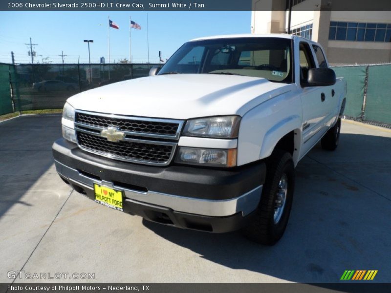 Summit White / Tan 2006 Chevrolet Silverado 2500HD LT Crew Cab