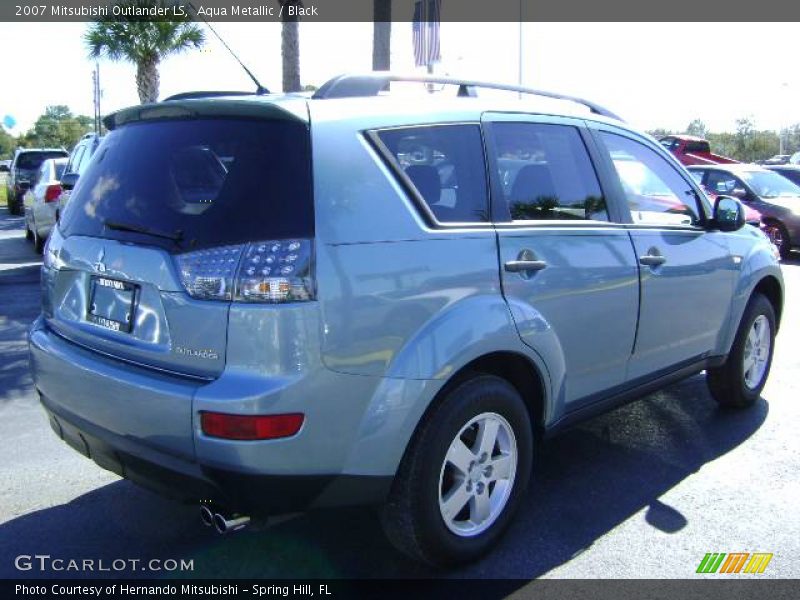 Aqua Metallic / Black 2007 Mitsubishi Outlander LS