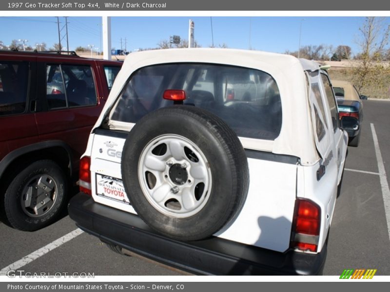 White / Dark Charcoal 1997 Geo Tracker Soft Top 4x4