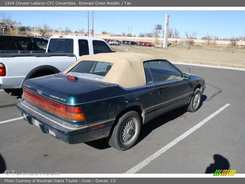 Emerald Green Metallic / Tan 1994 Chrysler LeBaron GTC Convertible