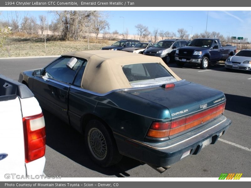 Emerald Green Metallic / Tan 1994 Chrysler LeBaron GTC Convertible